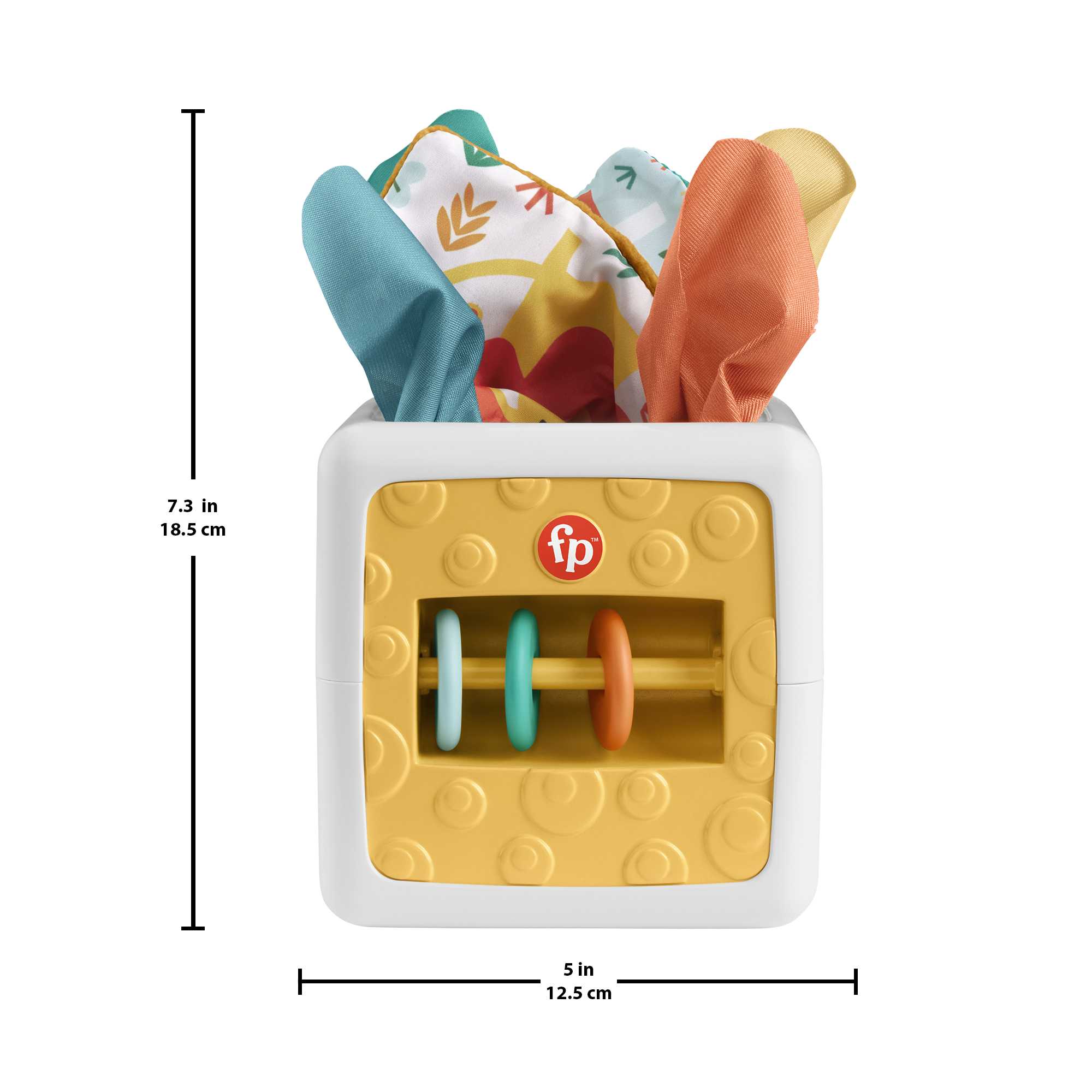 Fisher Price Tissue Fun Activity Cube Baby Sensory Crinkle Toys For Newborns