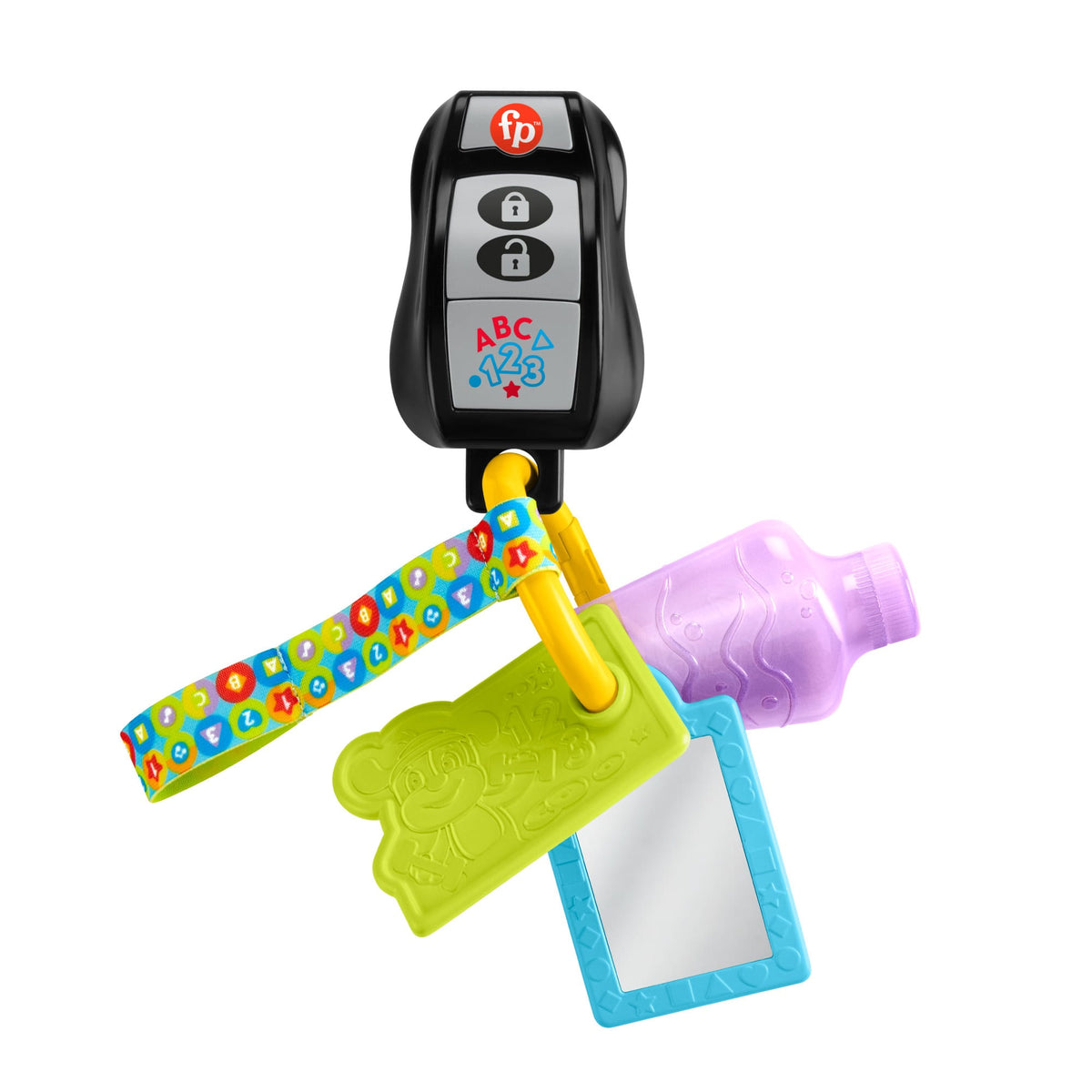 Fisher-Price Laugh & Learn Play & Go Activity Keys Baby & Toddler Musical Learning Toy, Multilanguage Version
