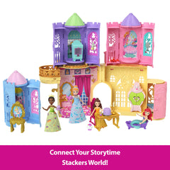 Disney Princess Or Villains Tower Surprise Small Doll & Stacking Playset Accy (Characters May Vary)