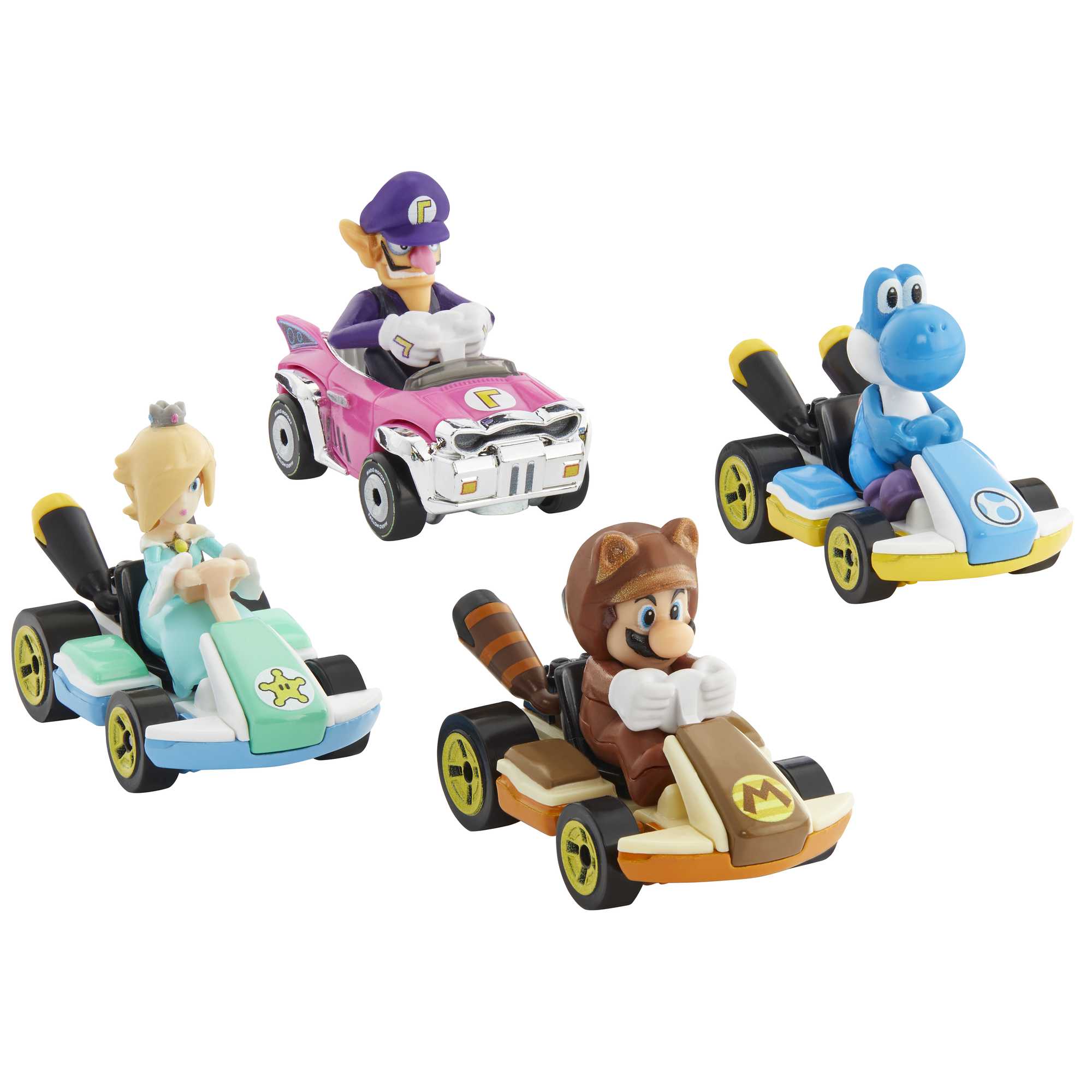 Hot Wheels Mario Kart Vehículo de Juguete Yoshi Azul Claro Estándar Kart