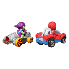 Hot Wheels Racerverse Die-Cast Cars, Set Of 2 Toy Vehicles With Character Drivers Optimized For Racerverse Track