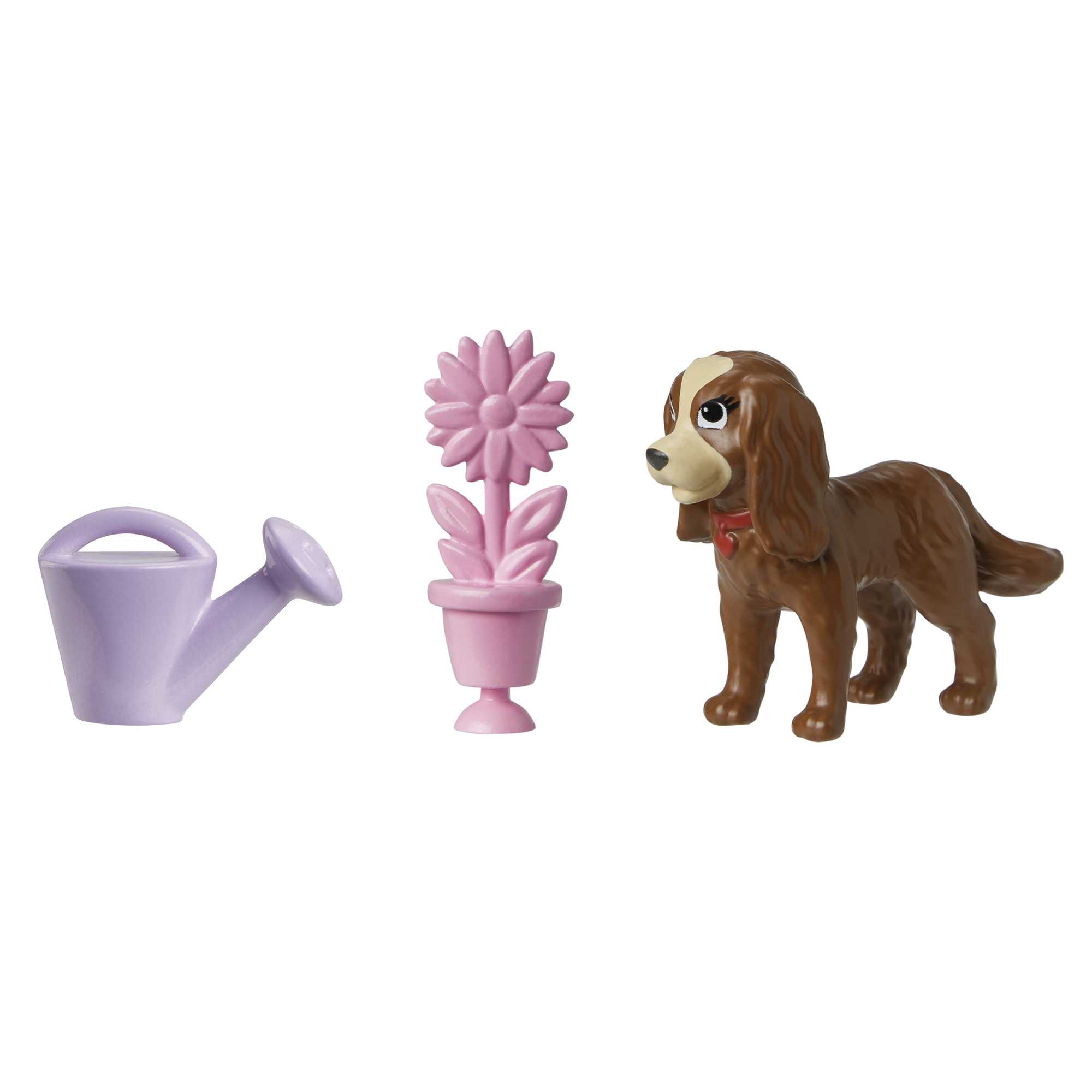 Polly Pocket Coffret Poupée et 18 Accessoires, Chiot et Thème Floral
