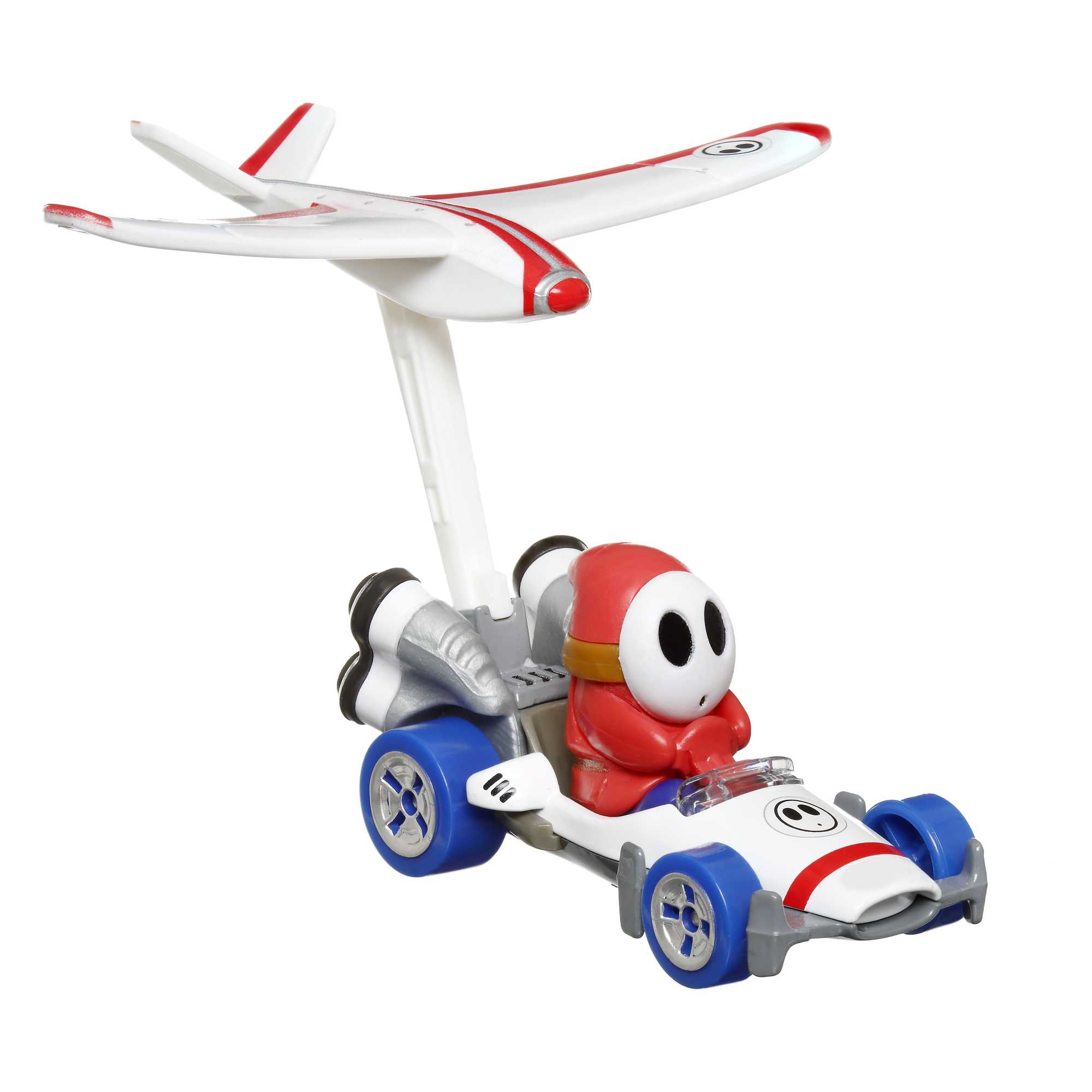 Hot Wheels Mario Kart Veículo de Brinquedo Shy Guy B Dasher com Plane Glider
