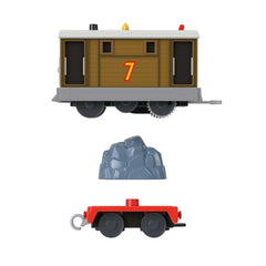 Thomas et ses Amis  Train Jouet Motorisé  Locomotive Toby, Wagon