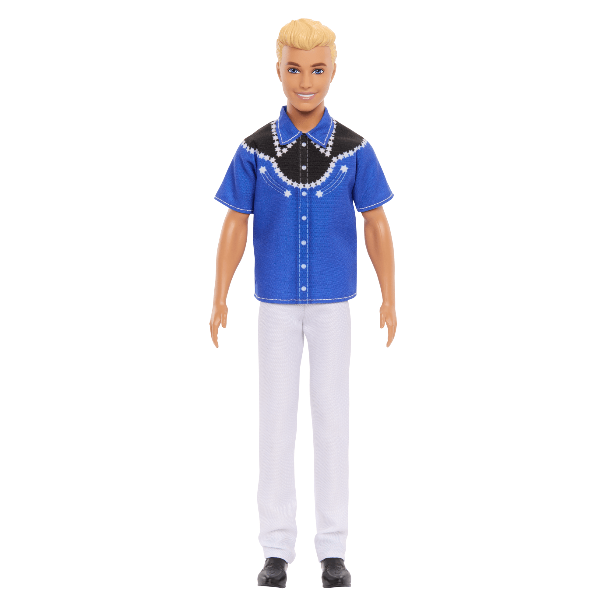 Barbie Fashionista Muñeco Ken Camisa Azul con Negro