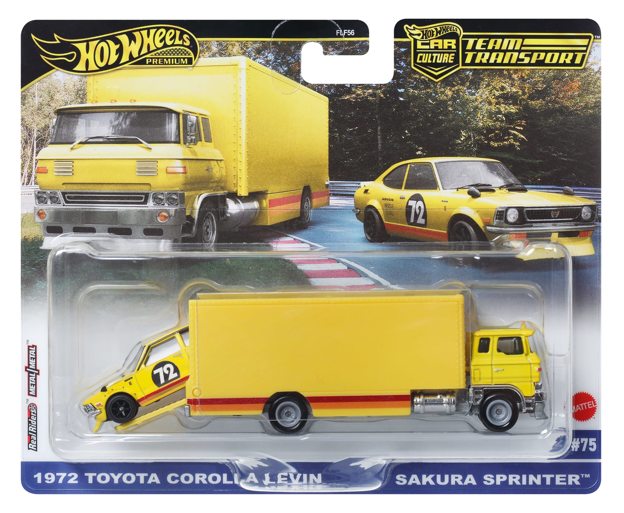 Hot Wheels Collector Vehículo de Colección Auto Transportador 72 Toyota Corolla Levin