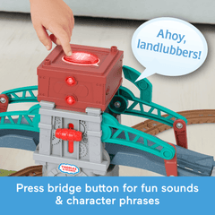 Thomas & Friends Talking Bulstrode & Which-Way Bridge Toy Train Set With Sounds & Percy Engine