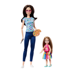 Barbie  Coffret de Jeu  Art-Thérapie, 2Poupées, Animal, Accessoires